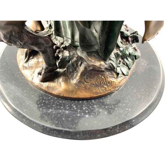 Large 20th Century French Bronze of Dancing Figures with Tambourine For Sale - Image 5 of 8