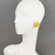 These stylish Emanuel Ungaro Paris couture clip-on earrings feature a gilt metal domed, rounded shape with a geometric...
