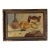 1949 Vintage Still Life Kitchen Setting Oil on Board Painting, Wood Framed For Sale