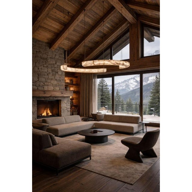 Kleo Pendant Lamp by United Alabaster For Sale - Image 10 of 11