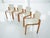 Light wood chairs with white lacquered seat and backrest, Finnish production from the 1970s, in excellent condition. These...