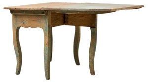 Antique Swedish Rococo Pine Drop-Leaf Table