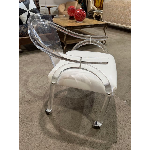 Charles Hollis Jones Attributed Lucite Dining Set For Sale In Las Vegas - Image 6 of 7