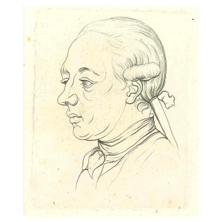 Thomas Holloway, Portrait, Original Etching, 1810 For Sale