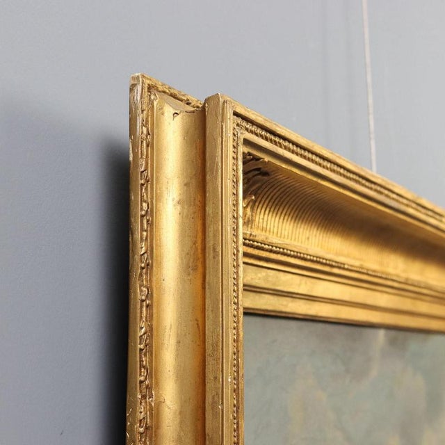 Landscape with Peasants, 1800s, Oil on Canvas For Sale - Image 9 of 11