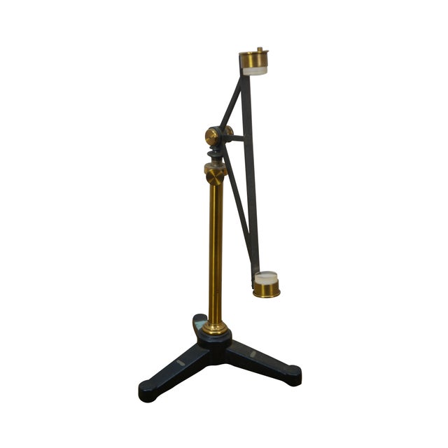 Rare antique Max Kohl, Chemnitz, Germany, microscope / polariscope. Made of brass and cast iron with tripod base and two...