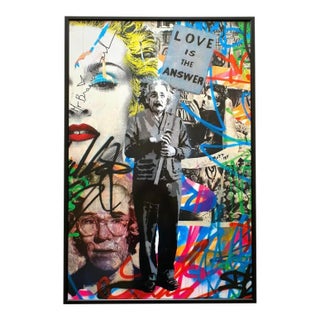 Mr. Brainwash " Love Is the Answer " Lithograph Print Framed Pop Art Poster For Sale