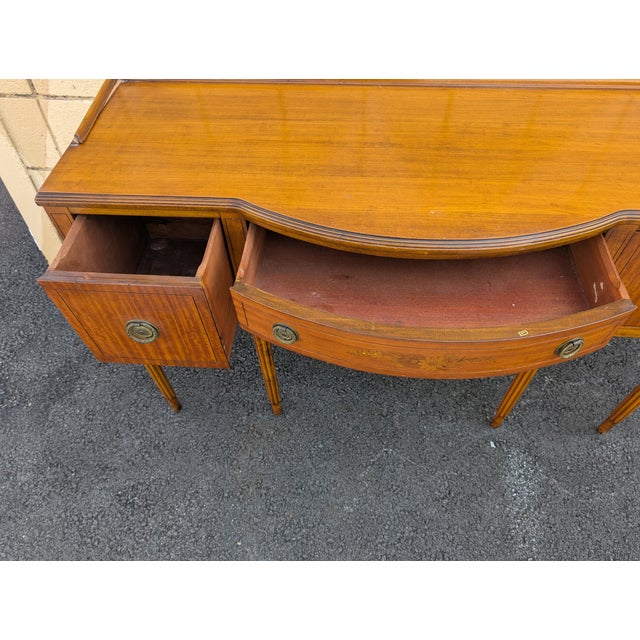 Mid 20th Century Hepplewhite Style Mahogany Bow Front Sideboard For Sale In Washington DC - Image 6 of 18