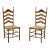 Cape Ann Chairs Maple Ladder Back Dining Side Chairs With Rush Seats - Pair A For Sale