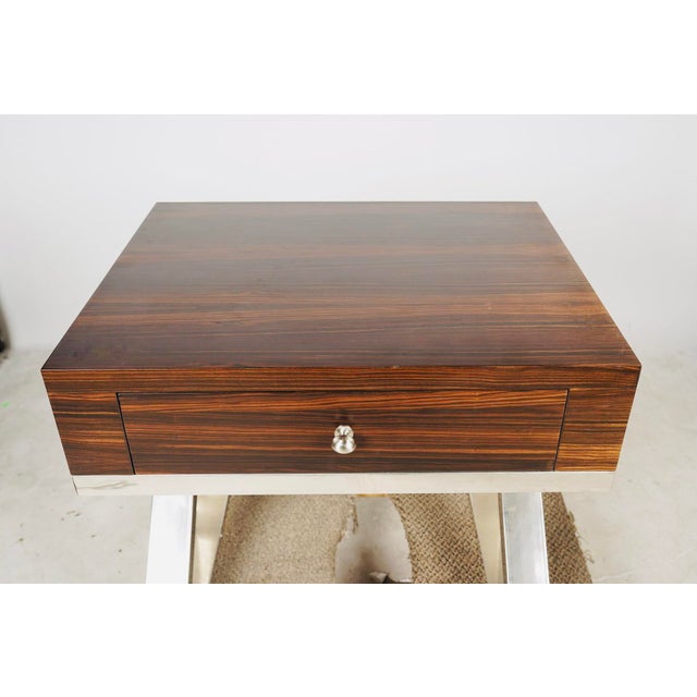 Without makers mark. sophisticated vintage side table designed by celebrated California designer Phyllis Morris, known for...