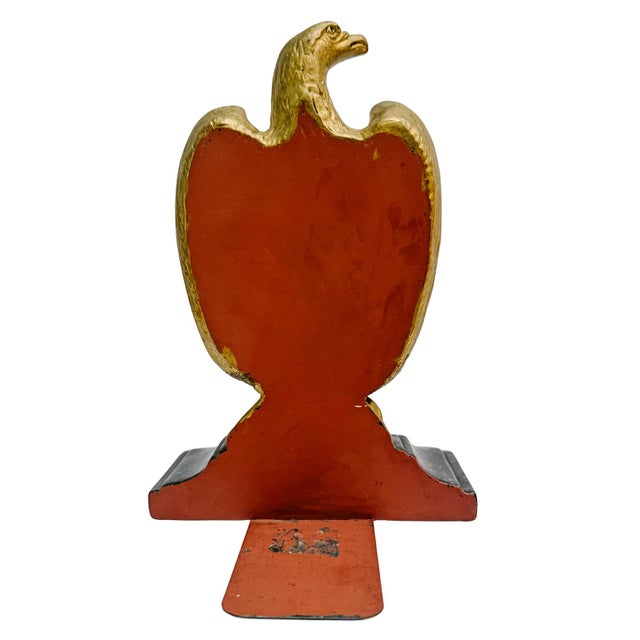 Vintage Borghese Federal Gilt Plaster Eagle Bookends For Sale - Image 9 of 11