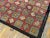 1920s Gray Red Geometric Folk Art Antique American Hooked Rug 6'8" X 7'5" Hand Knotted Wool Carpet For Sale - Image 12 of 15