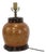 A Red Vintage Ceramic Table Lamp With a Unique Brown and Gold Speckled Glaze. For Sale