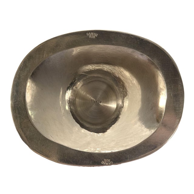 Metal Pair of Damar 925 Sterling Silver Floral Centerpiece Bowls, Turkey, Late 20th C. For Sale - Image 7 of 8