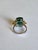 2020s Set in 18k Gold 10.85 Carats Zambian Emerald & Rose Cut Diamonds Engagement Ring, Size 6 For Sale - Image 5 of 9