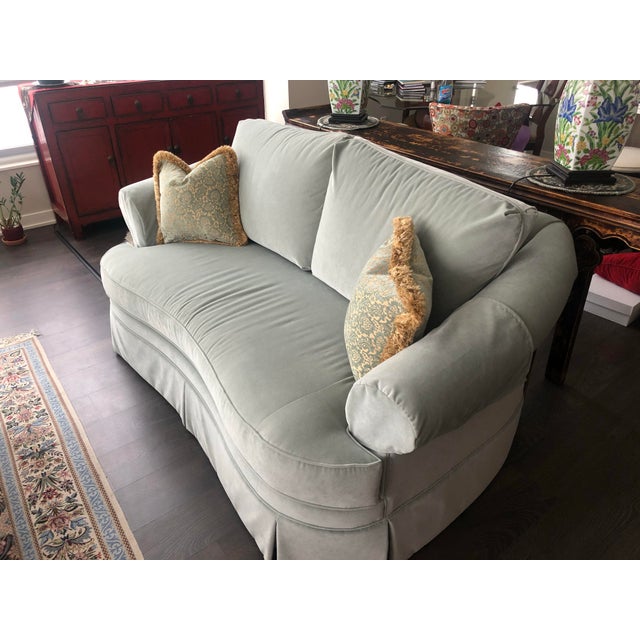 French Country Ethan Allen Paris Loveseat With Cushions For Sale - Image 3 of 9
