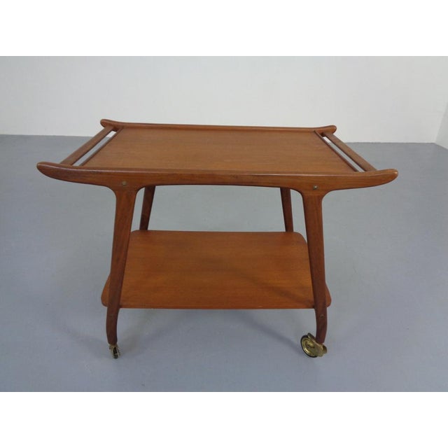 Danish Organic Teak Tea Cart, 1960s For Sale - Image 16 of 16