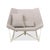 Grey Fabric Sway Rocking Lounge Chair with White Frame by Markus Krauss For Sale - Image 12 of 13