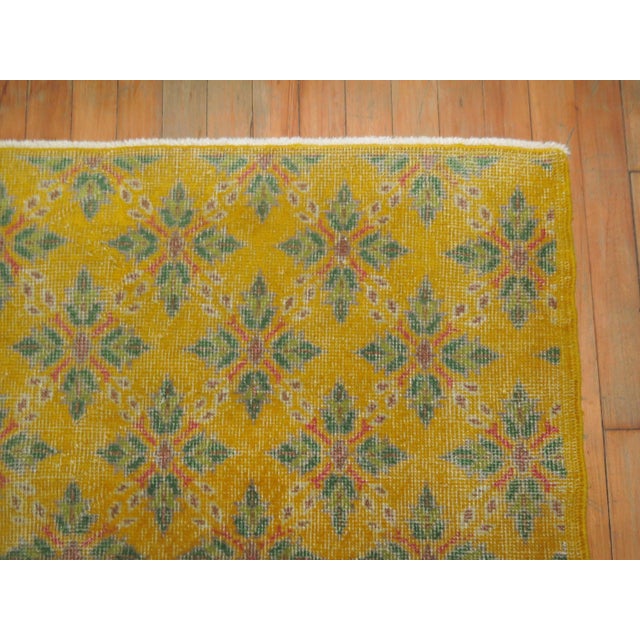 Vintage Yellow Anatolian Rug For Sale - Image 13 of 18