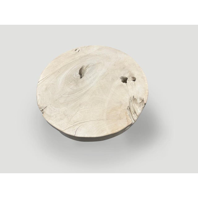 Andrianna Shamaris Mid Century Style Organic Teak Wood Coffee Table For Sale - Image 4 of 6