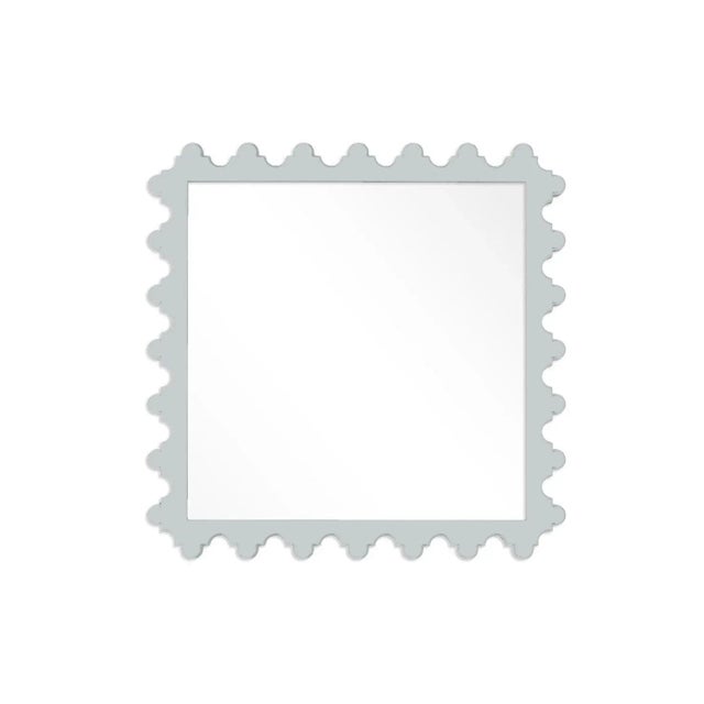 Contemporary Fleur Home Garden District Magazine Square Mirror in Pelican Gray, 29.75x29.75 For Sale - Image 3 of 3