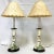 Vintage Italian Ceramic Majolica Candlestick Lamps With Pierced Paper Lampshades- Set of 2 For Sale In West Palm - Image 6 of 12