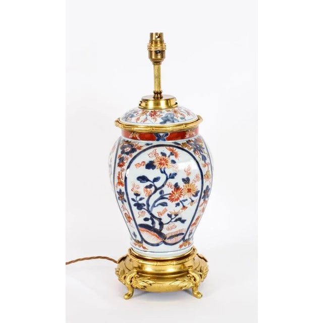 Antique Japanese Imari Porcelain Table Lamp, 1840 For Sale - Image 9 of 15