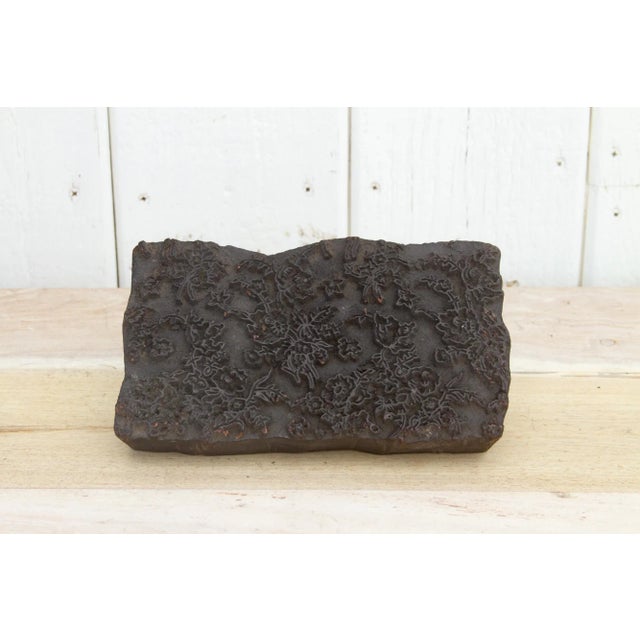 Brown Juhi Vintage Wooden Printing Block For Sale - Image 8 of 8