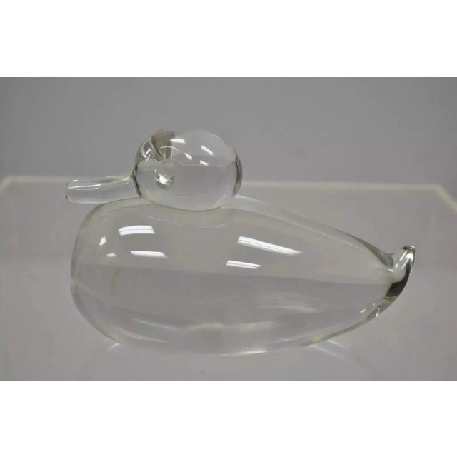 Vintage Crystal Leaded Glass Modern Mallard Duck Figurine Sculpture For Sale In Philadelphia - Image 6 of 8