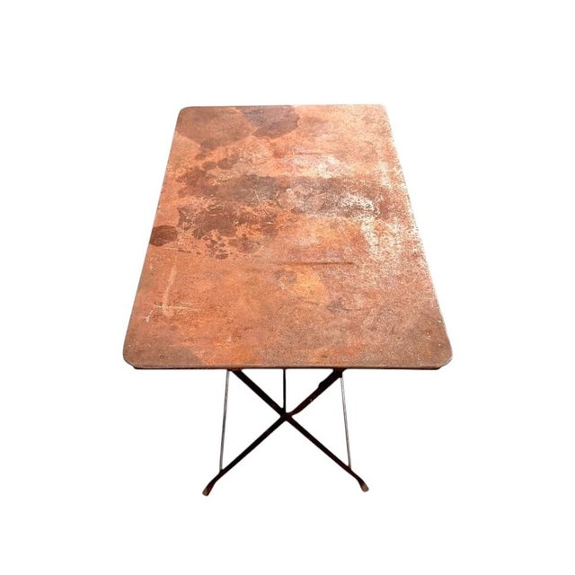 Metal French Bistro Table, France, 1930s For Sale - Image 7 of 12