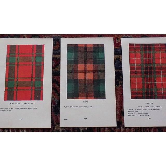 Vintage Mid 20th Century Scottish Tartan Lithographs - Set of 15 For Sale - Image 4 of 9