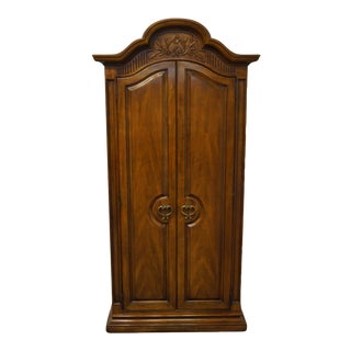 White of Mebane Solid Walnut Italian Provincial 39" Armoire / Door Chest 502-28 For Sale