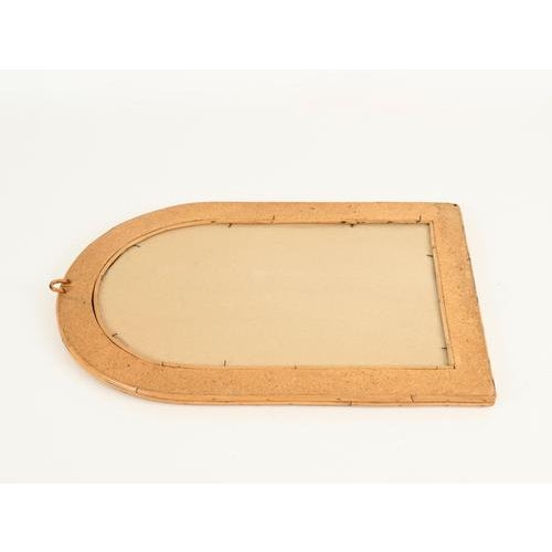 French Riviera Style Arch Mirror in Bamboo and Woven Wicker, Italy, 1970s For Sale - Image 10 of 11