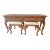 Queen Anne Console Table With Two Stools Set of 3 For Sale