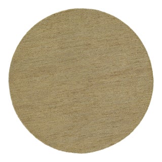 Pure Salt Torquay Natural Sumack Weave Jute/Argenitian Wool Round Rug, 6' X 6' For Sale