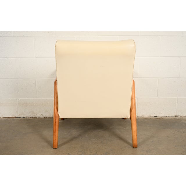 Leslie Diamond for Conant Ball Mid-Century Modern Sculpted Solid Birch Lounge Chair, 1950s For Sale - Image 13 of 14
