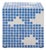 Hikari Cube Cloud Tile Accent Table in Light Blue / White For Sale
