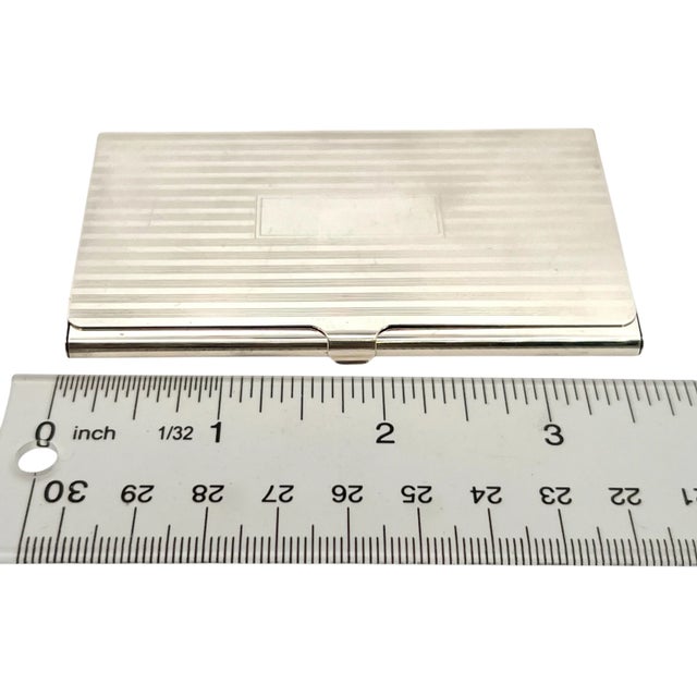 Late 20th Century Tiffany & Co Estate Business Card Holder Sterling Silver 58.1 Grams For Sale - Image 12 of 15