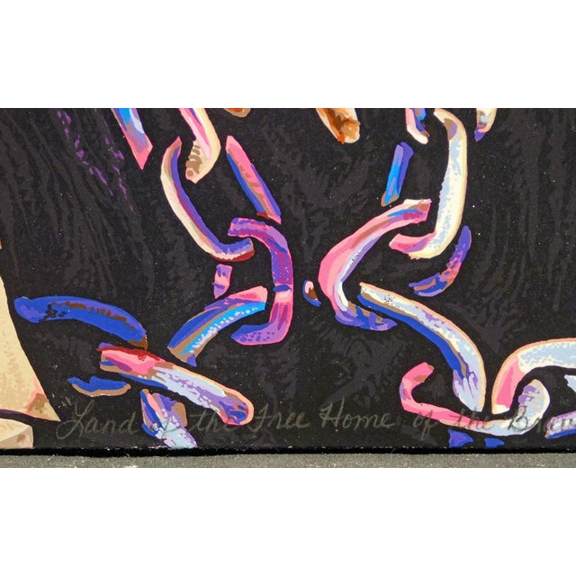 1990s Earl Biss "Land of the Free Home of the Brave" Hand Signed Serigraph For Sale - Image 9 of 9