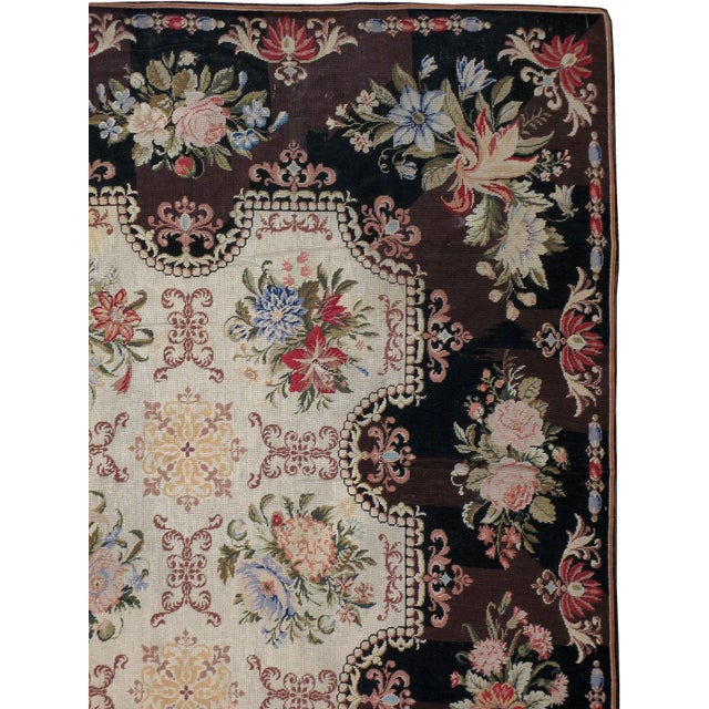 Galerie Shabab Collection Early 20th Century European Needlepoint Flatweave Rug For Sale - Image 4 of 10