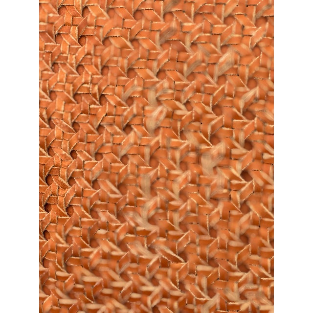 Williams-Sonoma Vintage Williams Sonoma Home Cane Woven Leather Pillow – Discontinued 20” Square Luxe Décor For Sale - Image 4 of 9