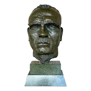 Vintage Boho Bronze Bust of Man After Jacob Epstein