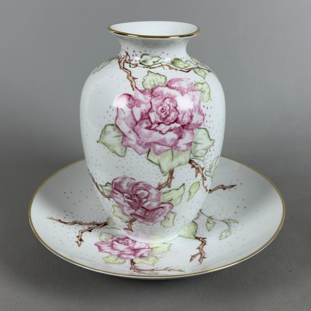 Porcelain Vase and Plate from Heinrich, 1989, Set of 2 For Sale - Image 15 of 15