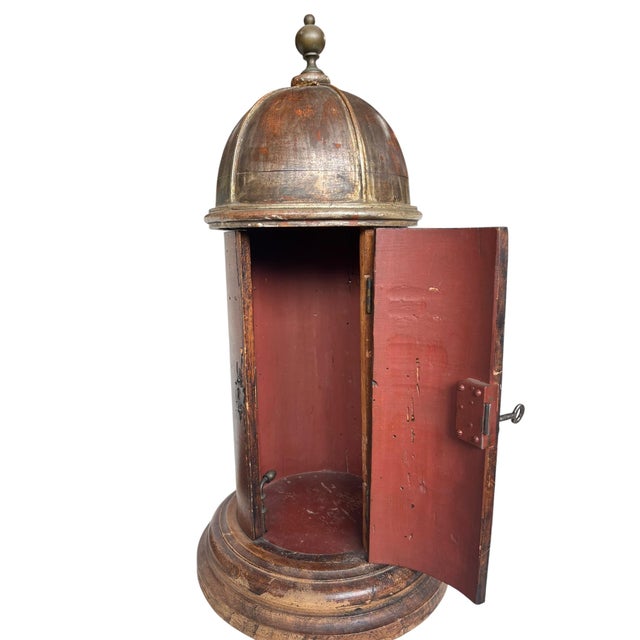 An exceptional antique religious dome, presented with a beautifully aged wood construction and a striking architectural...