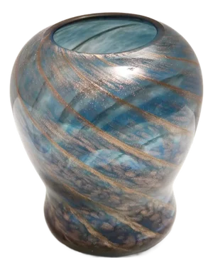 Vintage Blue Murano Glass Vase by Fratelli Toso, 1940s