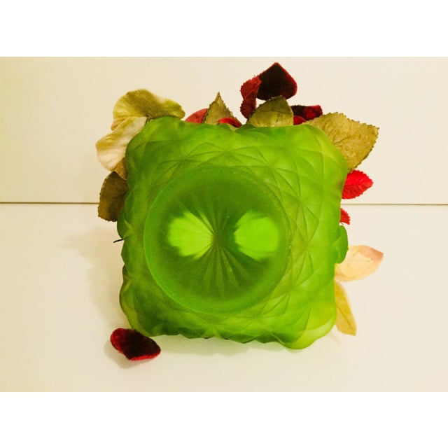 1970s Bright Green Vintage Flower Basket For Sale - Image 5 of 6