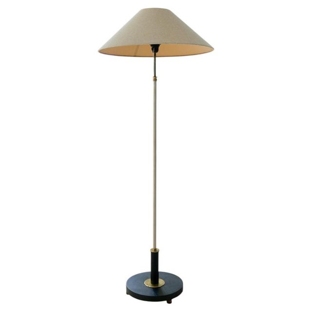 Art Deco Floor Lamp in Brass with Blackened Wood, Sweden, 1940s For Sale - Image 11 of 11