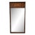 Vintage Tabago Furniture Walnut Brutalist Style Wall Mirror For Sale