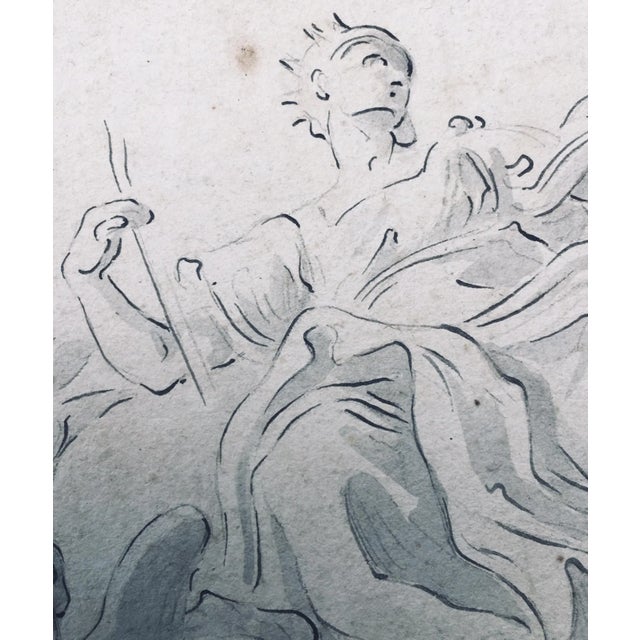 Rococo 18th Century Original Drawing, Circle of Giovanni Battista Tiepolo For Sale - Image 3 of 11