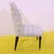 Brown Light Patterned Fabric Armchair with Wooden Legs and Tips For Sale - Image 8 of 11